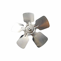 Small Aluminum Fan Blade With Hubs 8" Diameter 1/4" Bore CW Rotation