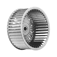 Single Inlet Blower Wheel Galvanized 1/2" Bore 5-1/4" Diameter CCW Rotation