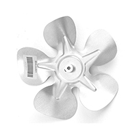 Small Aluminum Fan Blade With Hubs 8" Diameter 1/4" Bore CCW Rotation