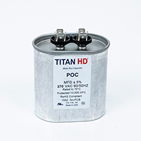 TITAN HD Run Capacitor 55 MFD 440/370 Volt Oval