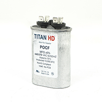 TITAN HD Run Capacitor 15 MFD 440/370 Volt Oval