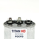 TITAN HD Run Capacitor 25+5 MFD 440/370 Volt Oval