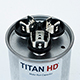 TITAN HD Run Capacitor 40+5 MFD 370 Volt Round