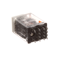 Plug-in Relay Premium LED, Mechanical Flag 14-pin Square Base 4PDT