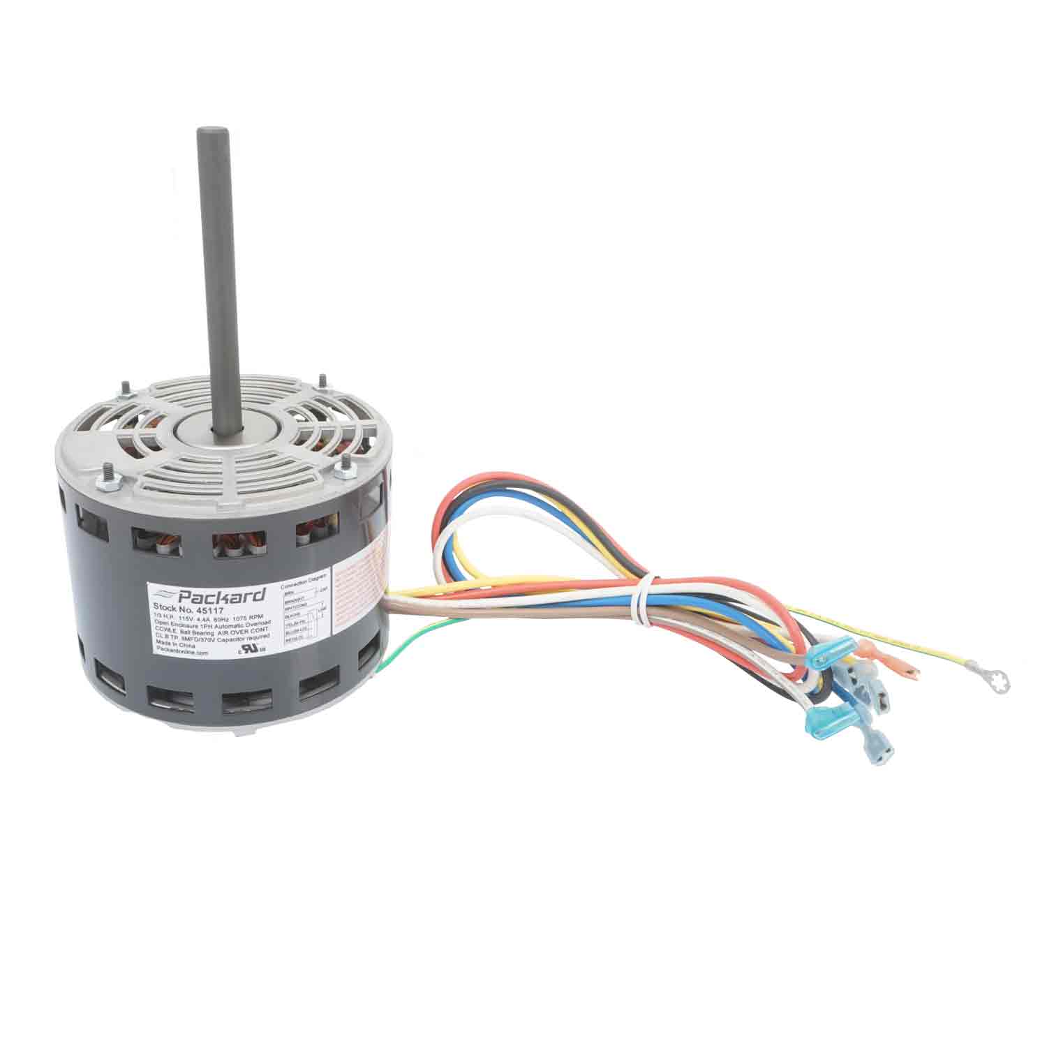 1/3 HP 1075 RPM 115V PSC Motor replaces Carrier