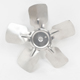 Small Aluminum Fan Blade With Hubs 8" Diameter 5/16" Bore CW Rotation