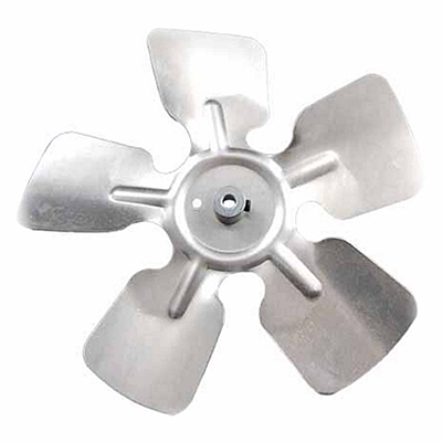 Aluminum Fan Blade, 5 Blade, 9" Dia., CCW, 1/4" Bore, Hub on Intake