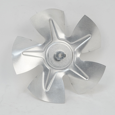 Aluminum Fan Blade, 5 Blade, 6-1/2" Dia., 1/4" Bore, CW, Hub On Intake