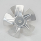 Aluminum Fan Blade, 5 Blade, 6-1/2" Dia., 1/4" Bore, CW, Hub On Intake