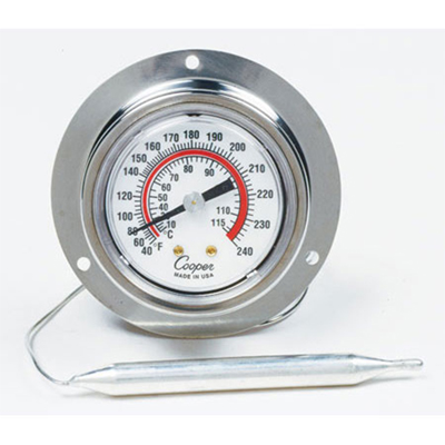 2" Panel Thermometer Back Flange Back Connect