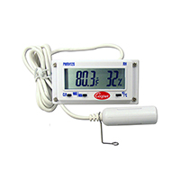 Panel Meter Thermometer/Hygrometer 10/99% RH, -12/140 Deg F/Deg C