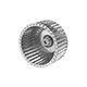 Galvanized Steel Single Inlet Blower Wheel 7-31/64" Diameter 1/2" Bore, CCW