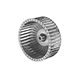 Galvanized Steel Single Inlet Blower Wheel 8-35/64" Diameter 1/2" Bore, CW