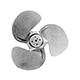 Hubless Small Aluminum Fan Blade 8-3/4" Diameter CW Rotation
