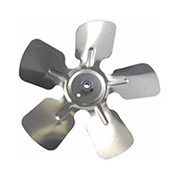 Small Alum. Fan Blade W/Hub 10 In Dia 1/4 In Bore 30° Pitch CCW Rot