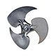 Aluminum Revcor Fan Blade, 3 Blade,12 in. DIA., CW, Replaces Hussman