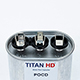 TITAN HD Run Capacitor 15+4 MFD 440/370 Volt Oval