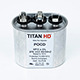 TITAN HD Run Capacitor  15+4 MFD 370 Volt Oval