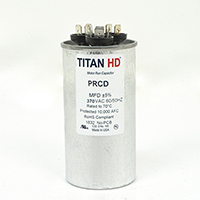 TITAN HD Run Capacitor 55+10 MFD 370 Volt Round