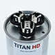 TITAN HD Run Capacitor 25+5 MFD 440/370 Volt Round