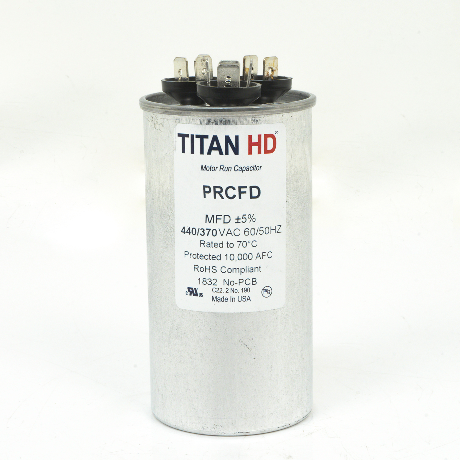 Pack of 1 Titan HD POCF10A Oval Run Capacitor 440V 10MFD x 