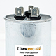 TITAN PRO Run Capacitor 70+7.5 MFD 370 Volt Round