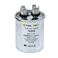 TITAN PRO Run Capacitor 6 MFD 440/370 VOLT Round