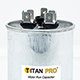 TITAN PRO Run Capacitor 70+5 MFD 440/370 Volt Round